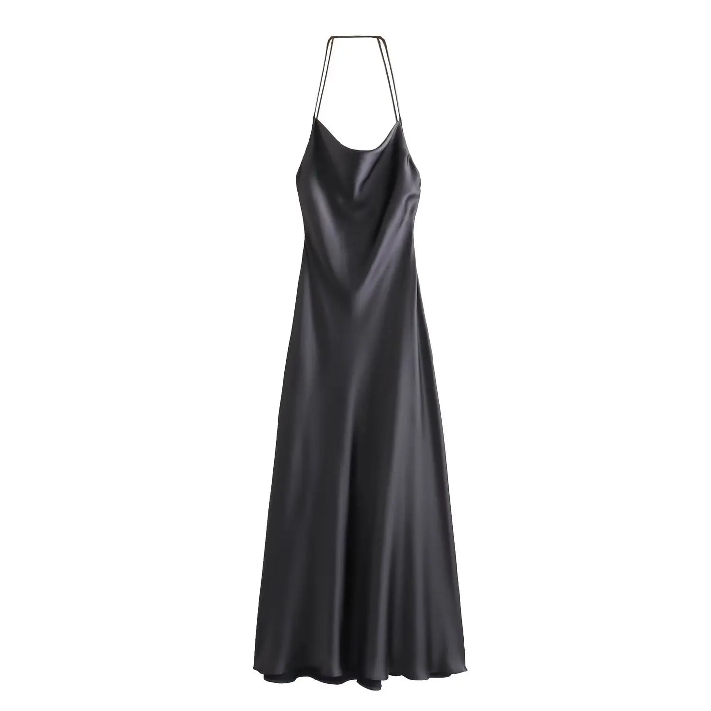 Slip Long Dresses for Women Sexy Backless Female Dress Party Maxi Dresses Woman Thin Straps Autumn Dress